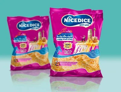 پنیرنایس دایس نیم کیلویی بنفش